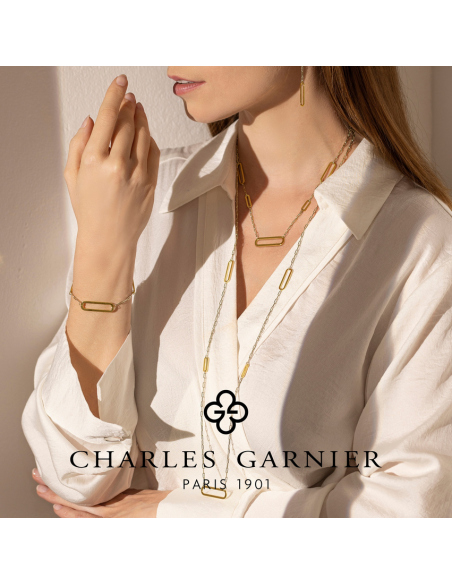 Bracelet Bicolore CHARLES GARNIER En Vermeil Et Argent