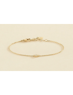 Bracelet Souple Beloved De AGATHA En Plaqué Or Et Oxydes 2