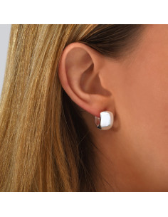 Créoles Bombée Large En Argent Clio Blue BO0114 2