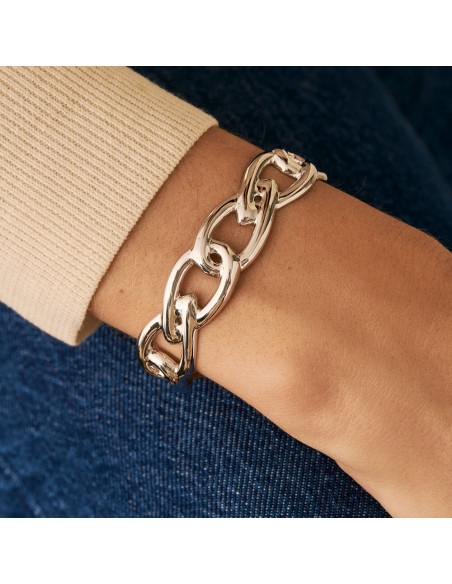 Bracelet manchette AGATHA argent rigide