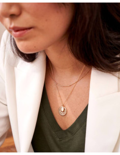 Collier Filature De Saunier En Plaqué Or Et Nacre 2