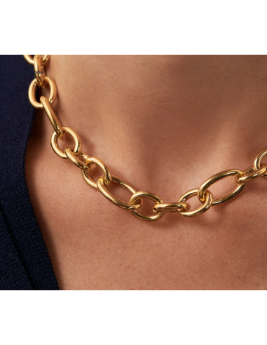Collier Ras Du Cou Léa En Laiton Doré