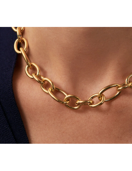 Collier Ras Du Cou Léa En Laiton Doré