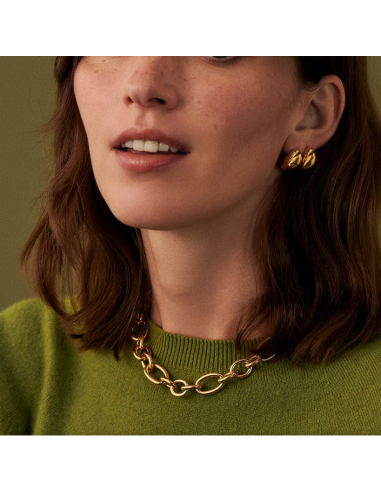 Collier Ras Du Cou Léa En Laiton Doré