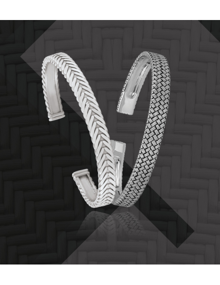 Bracelet Jourdan En Argent Rigide Collection VALOIS
