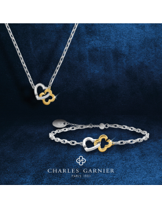 Bracelet Bicolore En Argent CHARLES GARNIER Cœur Et Trèfle 2