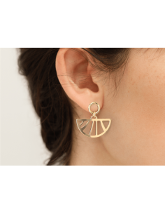 Boucles D'oreilles Les Georgettes Amazone Finition Dorées 30mm 2