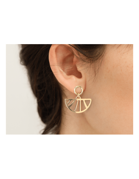Boucles D'oreilles Les Georgettes Amazone Finition Dorées 30mm