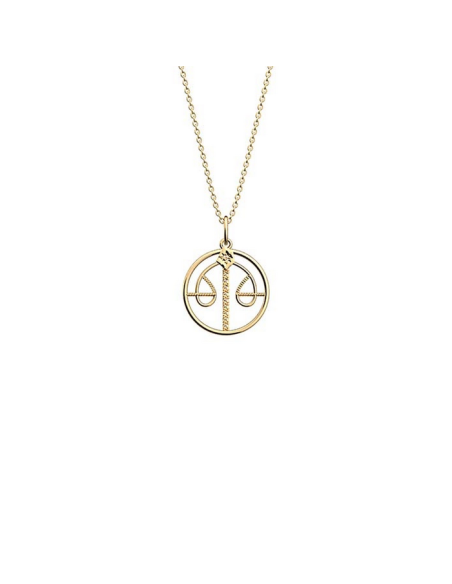 Collier Zodiaque Les Georgettes Modèle Balance Finition Doré