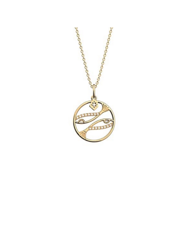 Collier Zodiaque Les Georgettes Modèle Poisson Finition Doré
