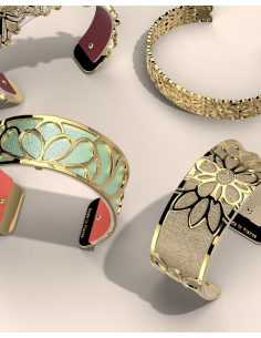 Bracelet Manchette Les Georgettes Modèle 25mm Flora Finition Doré 70442460100 2