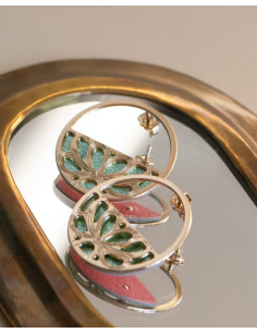 Boucles D'oreilles Les Georgettes Flora Finition Dorées 30mm 70442421900 2