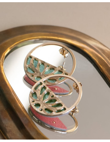 Boucles D'oreilles Les Georgettes Flora Finition Dorées 30mm 70442421900