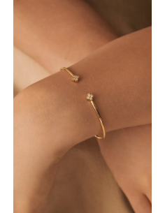 Bracelet Jonc BELOVED De AGATHA En Plaqué Or Et Oxydes 2