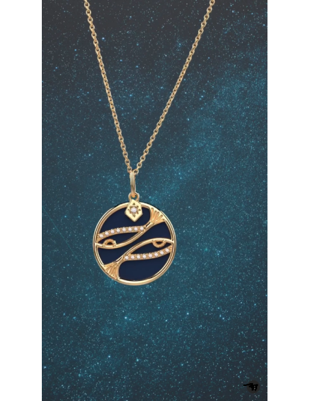 Collier Zodiaque Les Georgettes Modèle Poisson Finition Doré