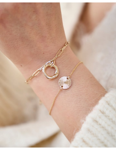 Bracelet Rosace De Saunier En Plaqué Or