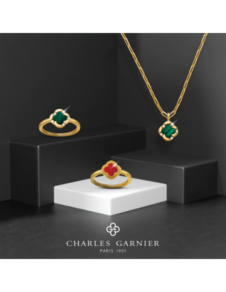Bague CHARLES GARNIER En Agate Rouge