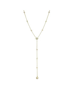 Collier argent doré étoile et perles naturelles blanches...