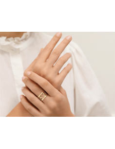 Bague les Georgettes Coeur 12MM Doré 2