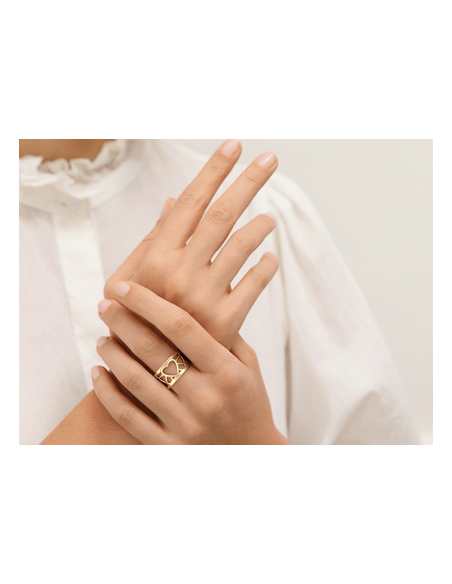 Bague les Georgettes Coeur 12MM Doré