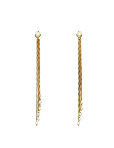 Boucles d oreilles argent dorée pompon et...