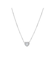 Collier Terry De Clio Blue Coeur En Argent Et Nacre