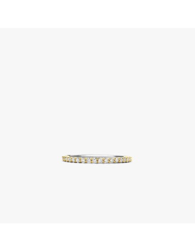 Bague Ti Sento Plaqué Or Et zirconium