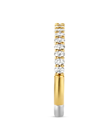 Bague Ti Sento Plaqué Or Et zirconium