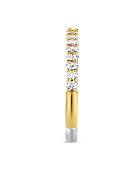 Bague Ti Sento Plaqué Or Et zirconium
