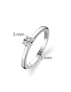 Bague en Argent et Oxyde de Zirconium Ti Sento 12110ZI 2