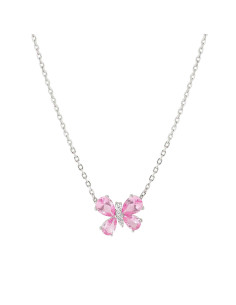 Collier Argent Shine Me Up avec papillon brillant Rose 241902/007