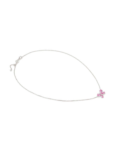 Collier Argent Shine Me Up avec papillon brillant Rose 241902/007