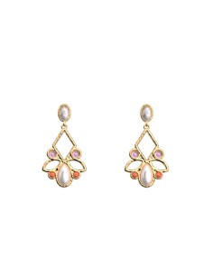 Boucles d'Oreilles Les Georgettes Rosace Finition Argent...