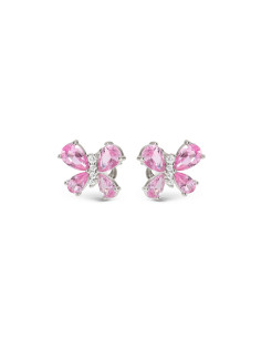 Boucles d’oreilles Argent Shine Me Up Papillon Brillant Rose 241903/007