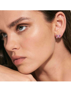 Boucles d’oreilles Argent Shine Me Up Papillon Brillant Rose 241903/007 2