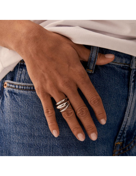 Bague Large AGATHA TRIJONC En Argent 02220524-050