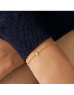 Bracelet AGATHA Souple OURSE En Plaqué Or 2