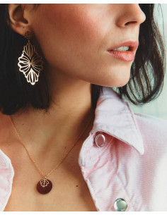 Boucles d'Oreilles Les Georgettes Hortense En Métal Doré 2