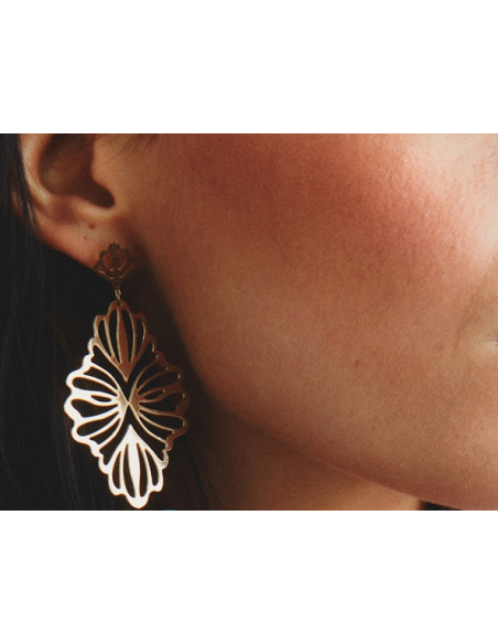 Boucles d'Oreilles Les Georgettes Hortense En Métal Doré