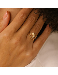 Bague Saunier Pivoine En Plaqué Or 2