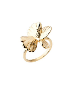 Bague Coquelicot De Saunier En Plaqué Or