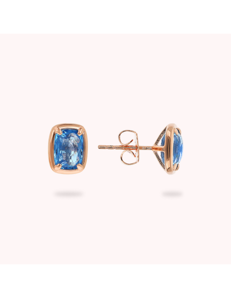 Boucles D'Oreilles BRONZALLURE Avec Prisme Baguette Bleu WSBZ02464.BT