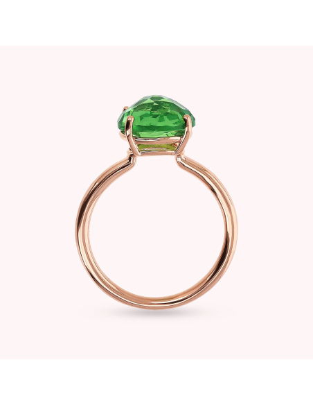 Bague Cocktail BRONZALLURE Pierre Prisma Mosaïque Verte