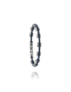Bracelet Eyras De Jourdan En Céramique Bleue Et Acier