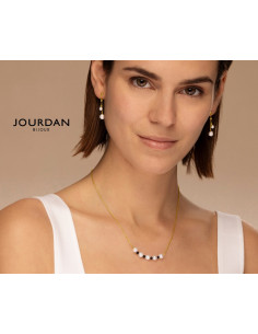 Boucles D'oreilles Aurélia De Jourdan En Plaqué Or Et Perles Blanches 2