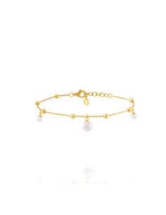 Bracelet Aurélia De Jourdan En Plaqué Or Et Perles
