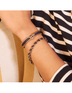 Bracelet Frégate Les Georgettes Bleu Marine Doré 2