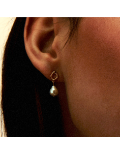 Boucles d'Oreilles Les Georgettes Bianca MÉTAL DORÉ 70466351908 2