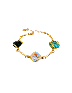 Bracelet Chaine Andréa Marazzini Métal Doré Octagon En...
