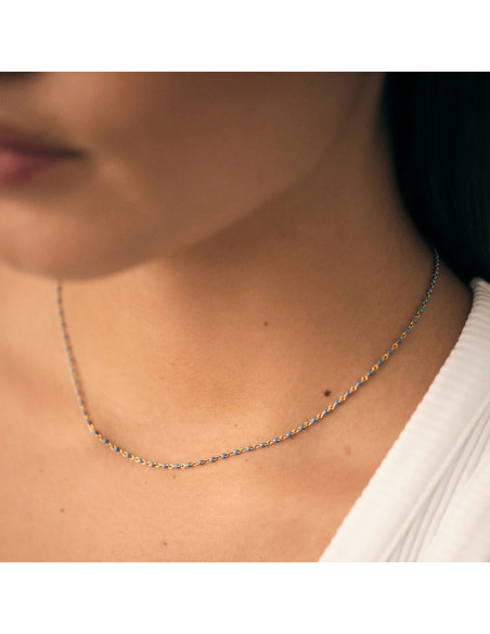 Collier Agatha Ras Du Cou Smarty Bleu
